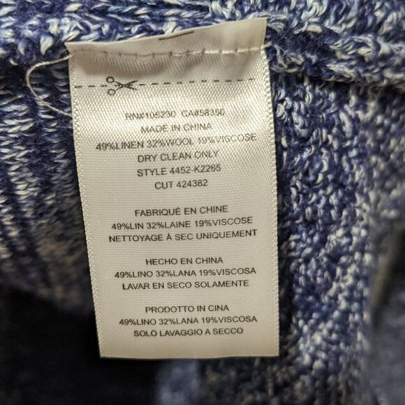 JOIE | Feria Blue Spacedye linen blend sweater - Picture 7 of 8